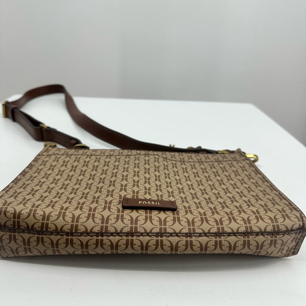 Fossil Kiera Printed Crossbody Bag Brown and Tan - Picture 6 of 12